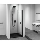 Photo: ZOOM BLACK Alcove Shower Door 700 mm, clear glass, right