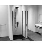 Photo: ZOOM BLACK sprchové dveře do niky 900mm, čiré sklo, pravé