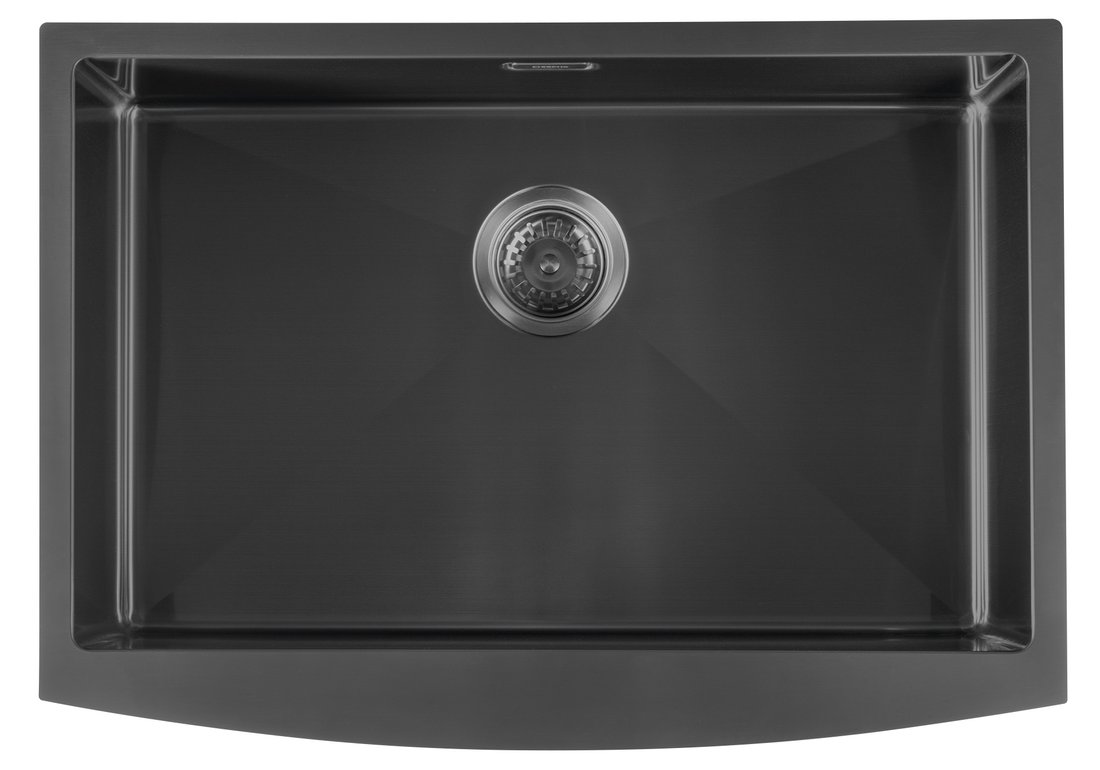 AMERICAN polozápustný nerezový dřez 70x50cm, gun metal ZN7050B