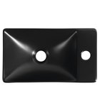 Photo: MARGITHA ceramic washbasin 38x22cm, tap hole on the right, black matt