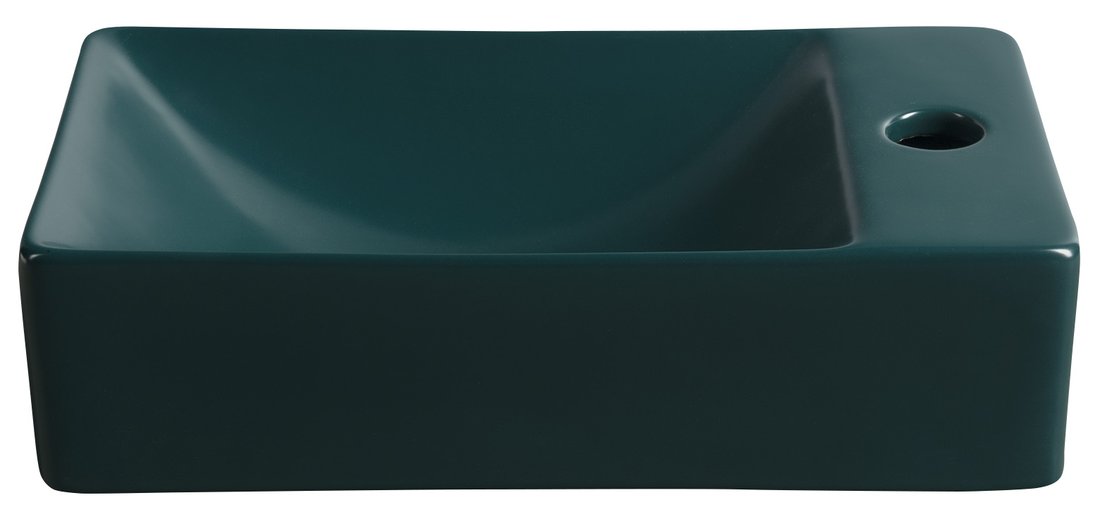 Sapho MARGITHA keramické umývátko 38x22cm, otvor pro baterii vpravo, petrolejová MGT38220