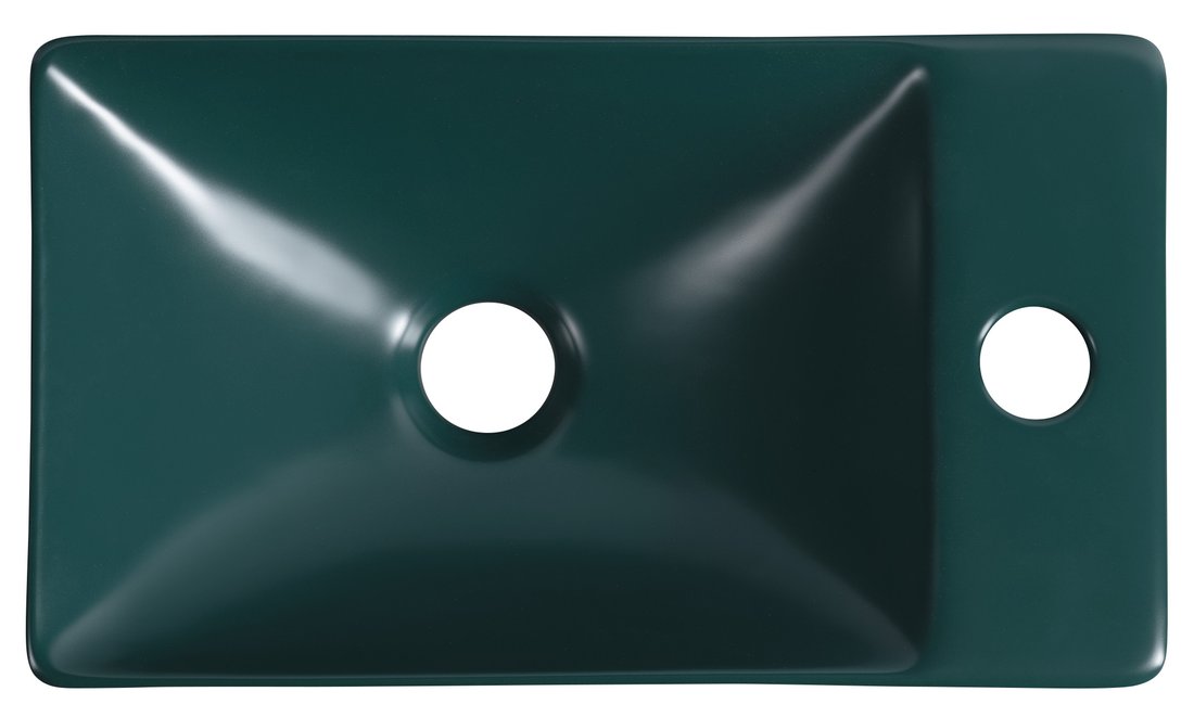 Sapho MARGITHA keramické umývátko 38x22cm, otvor pro baterii vpravo, petrolejová MGT38220