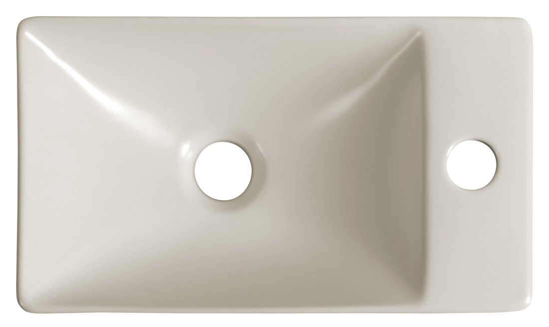 Sapho MARGITHA keramické umývátko 38x22cm, otvor pro baterii vpravo, béžová MGT38221