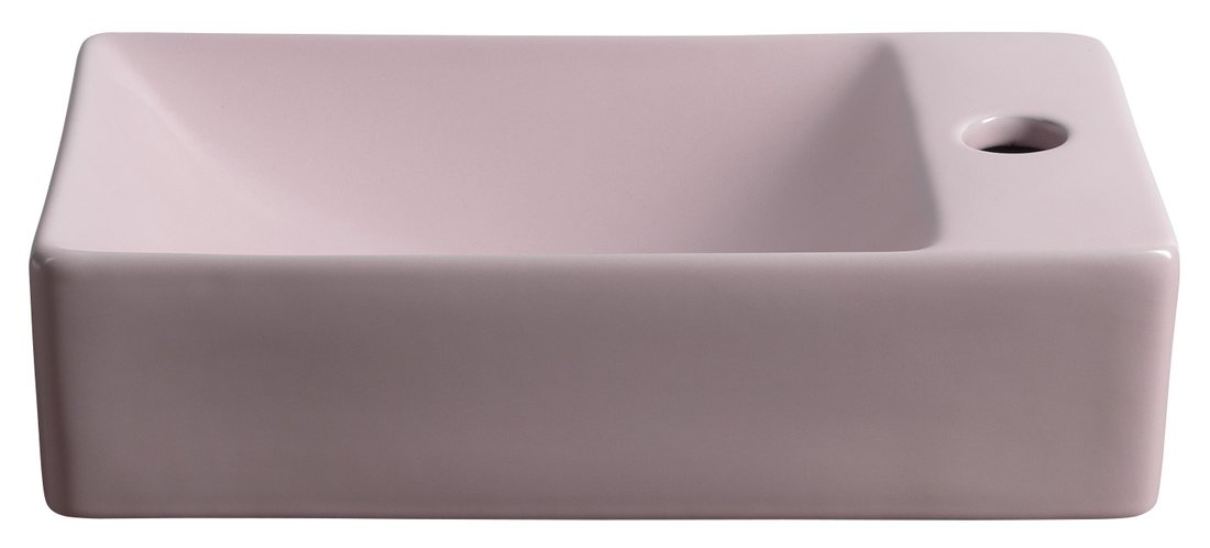 Sapho MARGITHA keramické umývátko 38x22cm, otvor pro baterii vpravo, růžová MGT38222