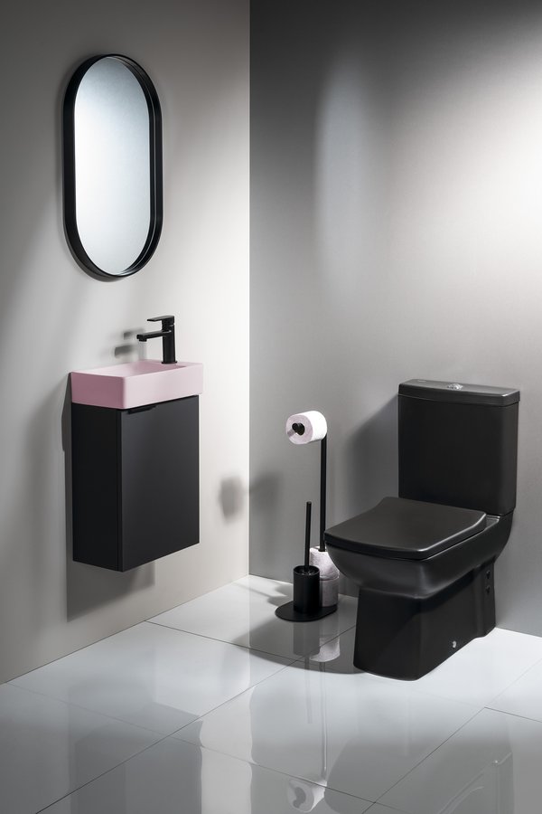 Sapho MARGITHA keramické umývátko 38x22cm, otvor pro baterii vpravo, růžová MGT38222