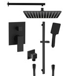 Photo: CUBEMIX concealed shower mixer tap, 2 outlets, black matt