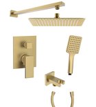 Photo: CUBEMIX concealed shower mixer tap, 2 outlets, gold matt