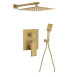 Photo: CUBEMIX Unterputz-Brausegarnitur mit Armatur, 2 Abgänge, Gold matt