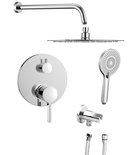 Photo: ICONIC Concealed Shower Set with Tap, 2 Outlets, chrome