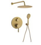 Photo: ICONIC podomítkový sprchový set s&nbsp;pákovou baterií, 2 výstupy, vyústění, zlato mat