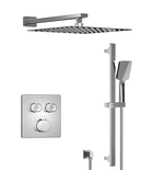 Photo: SMART SELECT podomítkový sprchový set s termostatickou baterií, 2 výstupy, posuvný držák sprchy, chrom
