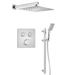 Photo: SMART SELECT podomítkový sprchový set s&nbsp;termostatickou baterií, 2 výstupy, posuvný držák sprchy, chrom