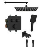 Photo: SMART SELECT concealed thermostatic shower set, 2 outlets, output, black matt