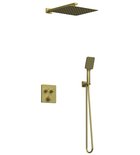 Photo: SMART SELECT concealed thermostatic shower set, 2 outlets, output, gold matt