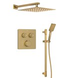 Photo: SMART SELECT Unterputz Thermostatische-Duschset, 2 Wege, Halterung für Handbrause, Gold matt