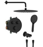 Photo: SMART SELECT concealed thermostatic shower set, 2 outlets, output, black matt