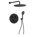 Photo: SMART SELECT zestaw prysznicowy podtynkowy termostatyczny, 2 wyjścia, przyłącze kątowe, czarny mat