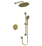 Photo: SMART SELECT concealed shower set with thermostatic mixer, 2 outlets, adjustable shower holder, gold matt