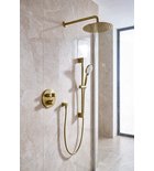 Photo: SMART SELECT concealed shower set with thermostatic mixer, 2 outlets, adjustable shower holder, gold matt