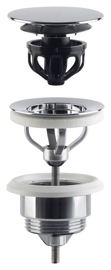 Omp Tea Umyvadlová výpust 5/4“, click-clack, velká zátka, 10-45mm, chrom 7532.310.5