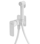 Photo: SPY Wall-mounted mixer with a bidet shower, white matt