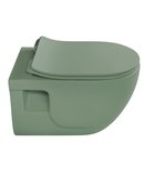 Photo: BRILLA wall-hung toilet, Rimless, 36,5x53cm, green matt