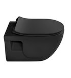 Photo: BRILLA wall-hung toilet, Rimless, 36,5x53cm, black matt