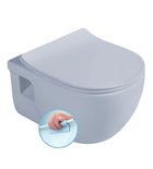 Photo: BRILLA wall-hung toilet, Rimless, 36,5x53cm, light blue matt