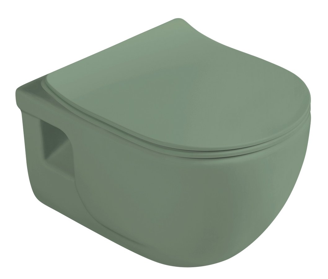 Sapho BRILLA WC sedátko, SLIM, Soft Close, zelená mat 100787-128