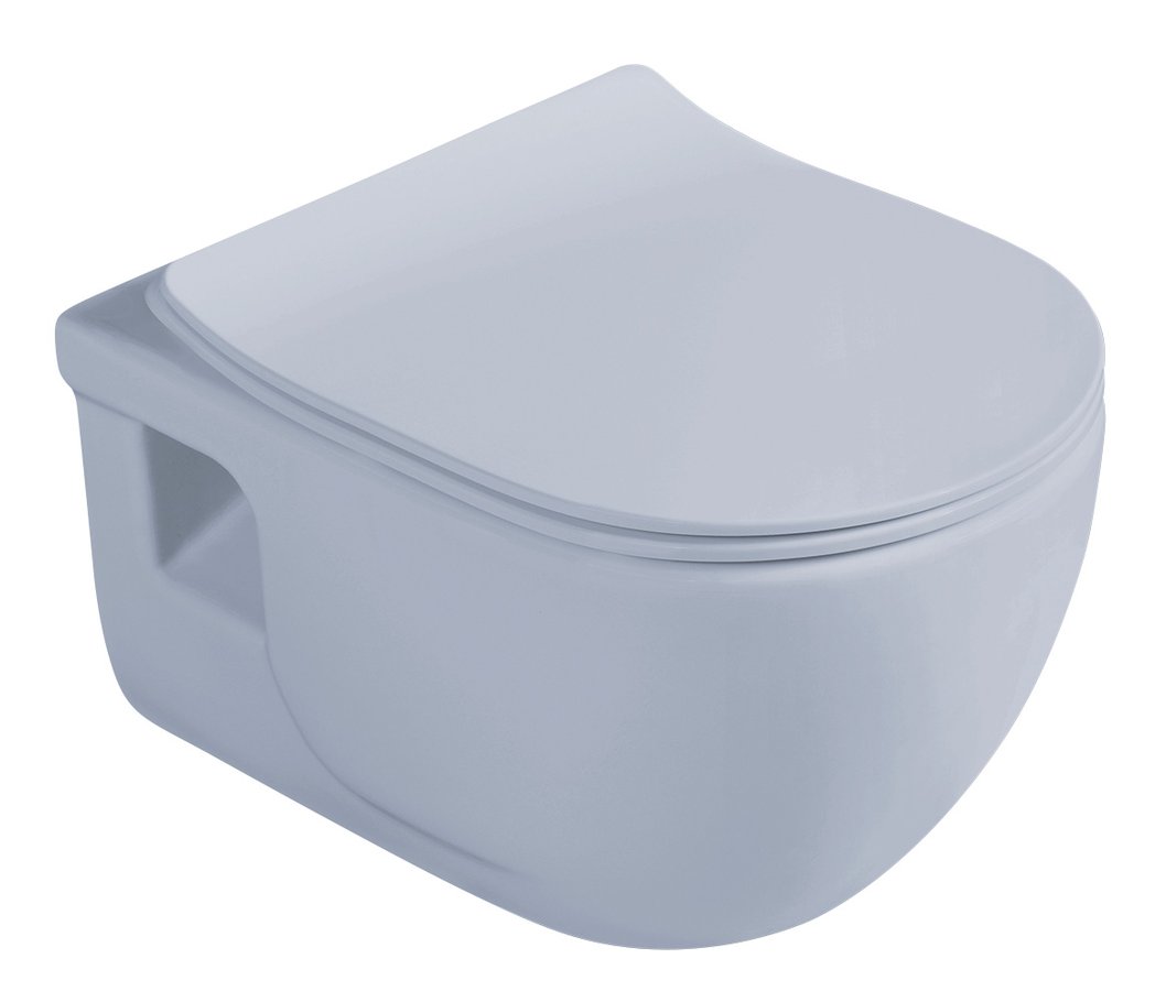 Sapho BRILLA WC sedátko, SLIM, Soft Close, světlá modrá mat 100787-107