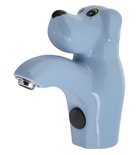 Photo: Ceramic Deck-Mounted Sensor Tap, 6V DC (4xAA), Dog, Blue