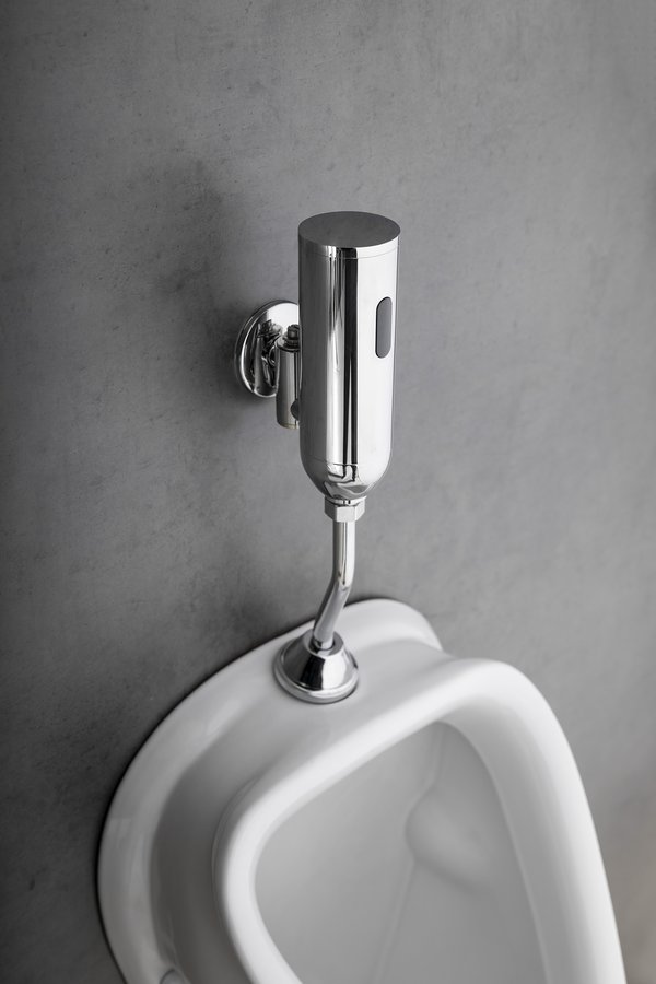 Aqualine Senzorový nástěnný ventil pro urinál, 6V DC (4xAAA) chrom PS833