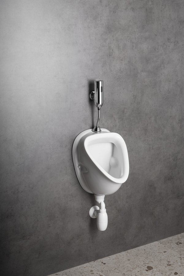 Aqualine Senzorový nástěnný ventil pro urinál, 6V DC (4xAAA) chrom PS833