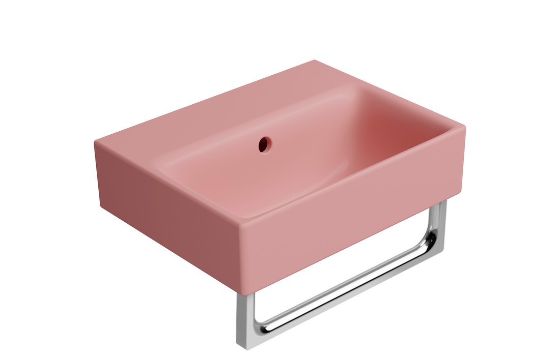 GSI NUBES keramické umývátko 40x32cm, bez otvoru, blush mat 9684024