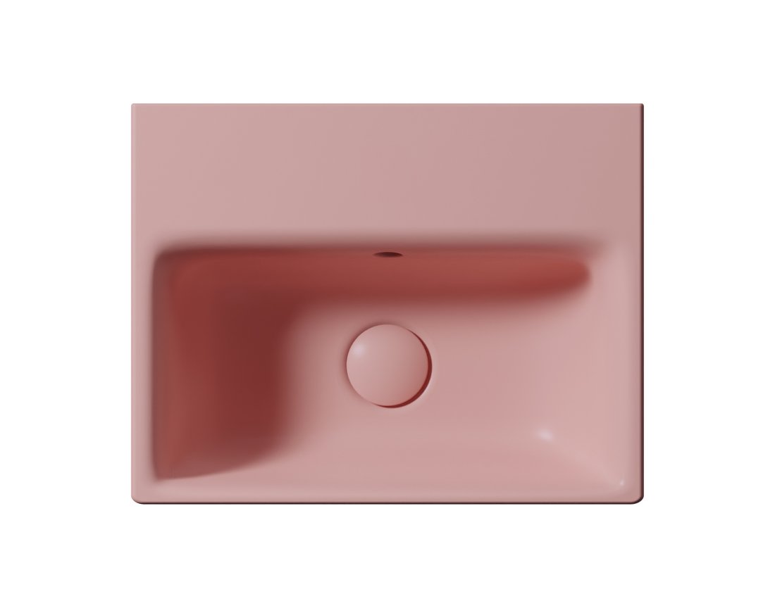 GSI NUBES keramické umývátko 40x32cm, broušená spodní hrana, bez otvoru, blush mat 96849024
