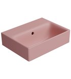 Photo: NUBES ceramic washbasin 40x32cm, groud bottom edge, no tap hole, blush matt