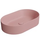 Photo: KUBE X ceramic washbasin on the board, 60x37cm, oval, blush matt