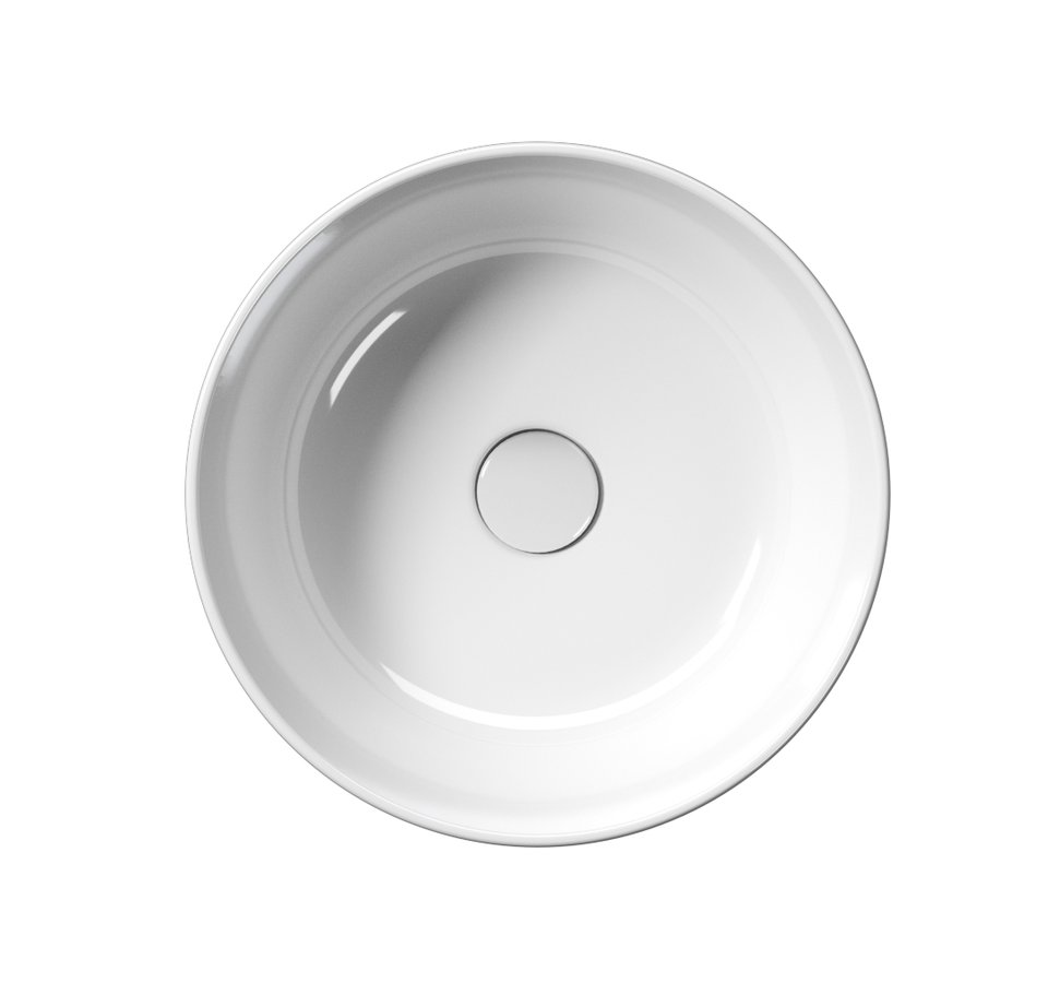 GSI KUBE X keramické umyvadlo na desku, průměr 40cm, bílá ExtraGlaze 942611