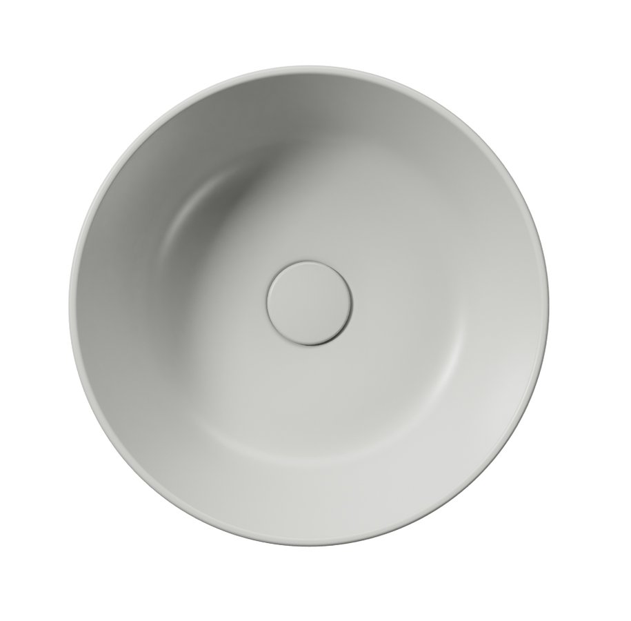 GSI KUBE X keramické umyvadlo na desku, průměr 40cm, cenere mat 942617