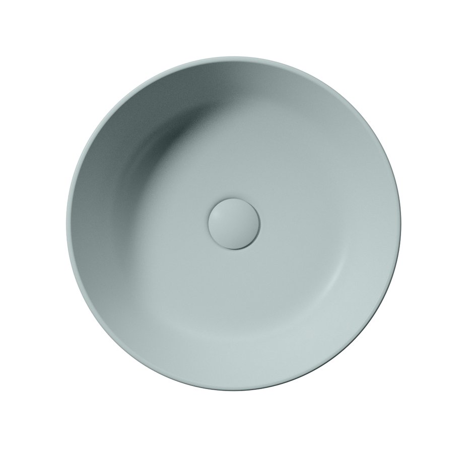 GSI KUBE X keramické umyvadlo na desku, průměr 40cm, ghiaccio mat 942615