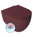 Photo: INFINITY miska WC wisząca, Rimless, 36,5x53cm, maroon red mat