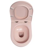 Photo: INFINITY Wall-hung toilet, Rimless, 36,5x53cm, Salmon pink