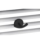 Photo: Towel Radiator Robe Double Hook (for straight and curved ladder rails), black matt