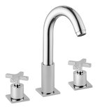 Photo: TRAX 3 Hole Washbasin Mixer Tap without Pop Up Waste, chrome