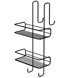 Photo: CHROM LINE druciana półka prysznicowa 240x490x220mm, czarny mat