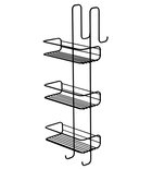 Photo: CHROM LINE wall-hung shower shelf, 240x680x220mm, black matt