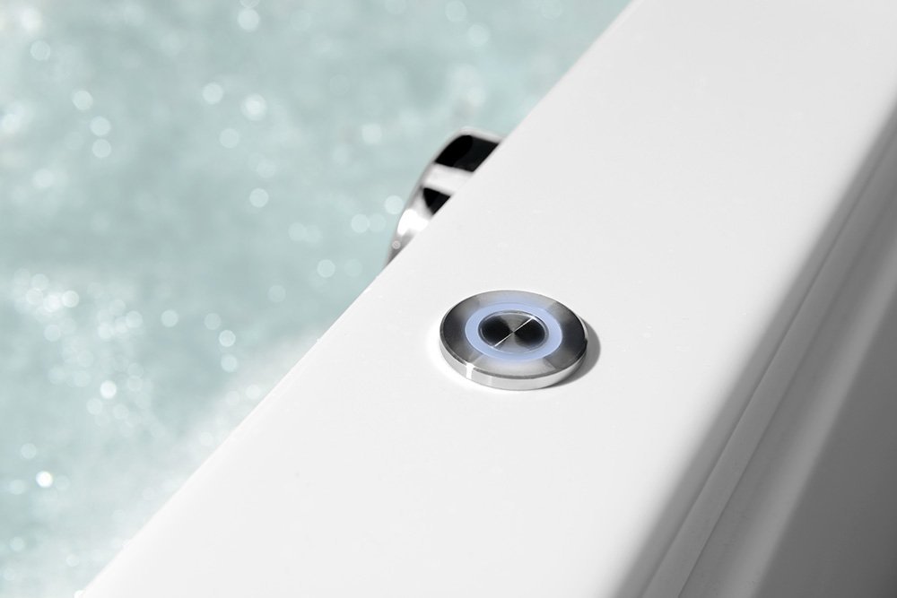 Polysan DUPLA hydromasážní vana, 180x120x54cm, Attraction Hydro, chrom 13611.3010