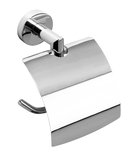 Photo: X-ROUND toilet paper holder with cover, chrome