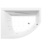 Photo: TANDEM L wanna z hydromasażem, 170x130x50cm, Attraction Hydro-Air, chrom