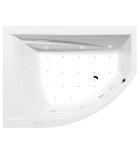 Photo: TANDEM L wanna z hydromasażem, 170x130x50cm, Highline Hydro-Air, chrom